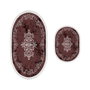 Mijölnir Juego de alfombrillas de baño Rojo clarete (2 piezas)